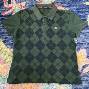 Burberry Black Label Men’s Muscle Fit Polo Pine Green